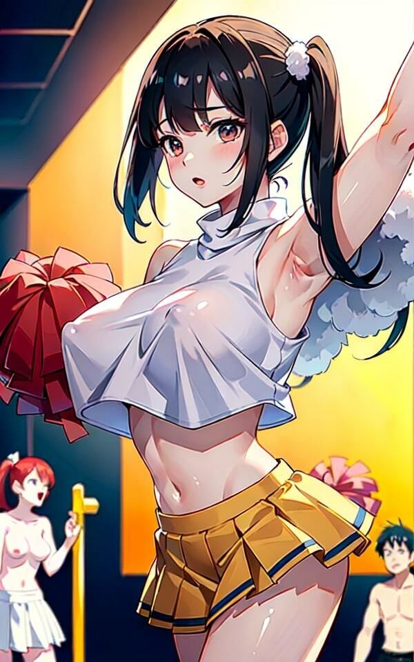 サンプル画像3:エッチなクラスメイトが成長途中の神乳丸出しでチアガールやってくれた(今だけ特価セールLABO) [d_330178]