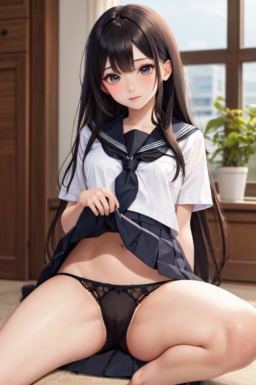 サンプル画像2:AI美少女 セーラー＆ブルマ(ヒロミ) [d_330181]