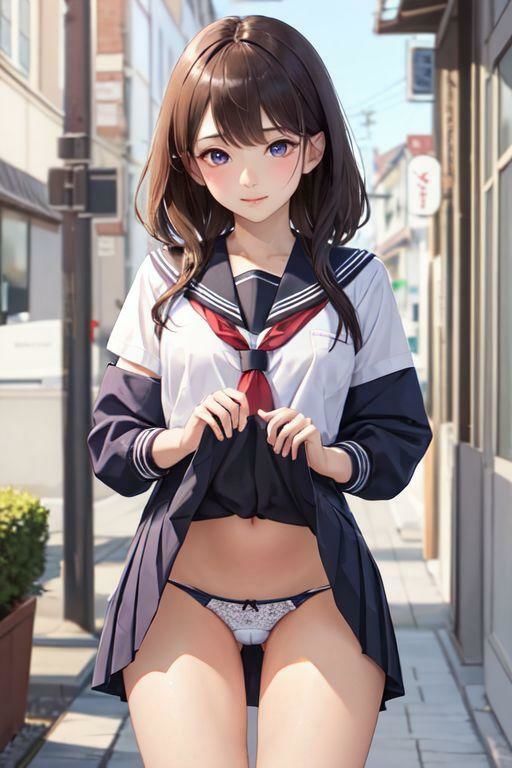 サンプル画像4:AI美少女 セーラー＆ブルマ(ヒロミ) [d_330181]