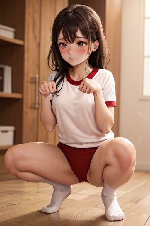 サンプル画像6:AI美少女 セーラー＆ブルマ(ヒロミ) [d_330181]