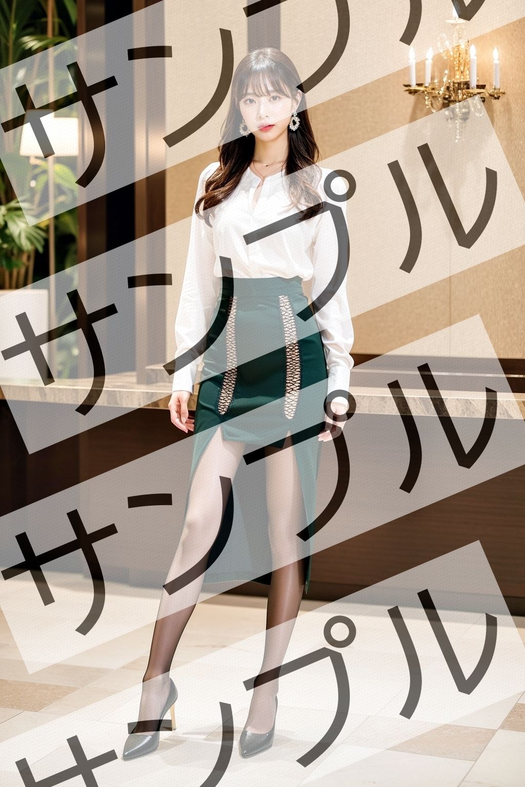 超高級ストッキングを履いた美人のお姉さん - Beautiful woman wearing ultra-luxury stockings -のサンプル画像 6