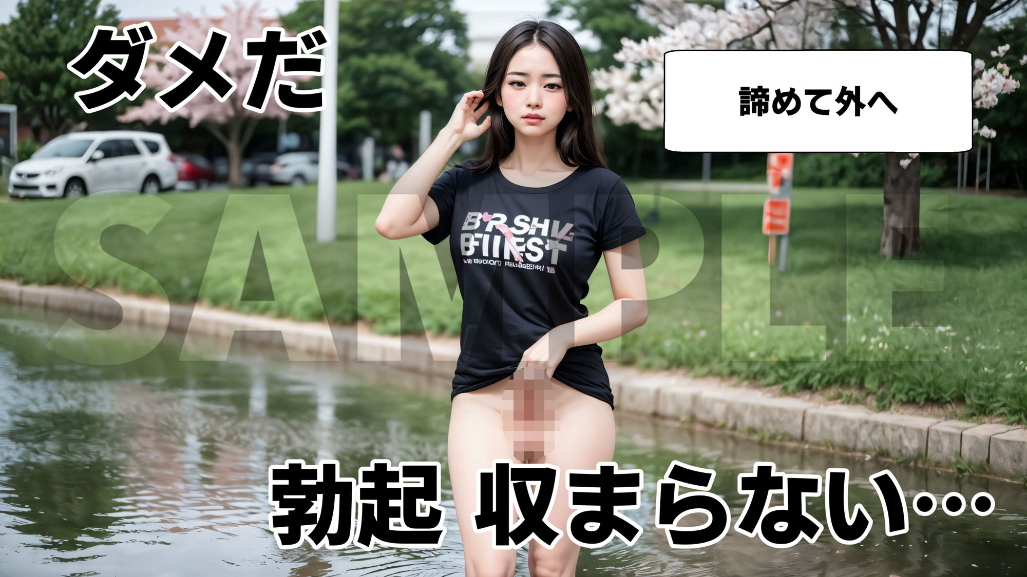 サンプル画像6:【4K高画質】勃起チンポ シコり散らかし美女 【ふたなり・男の娘】(コメットパンチ) [d_330383]