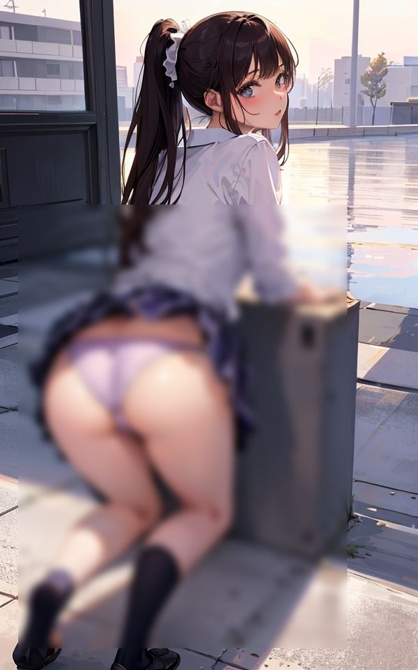 サンプル画像3:そんなにじっくり見ないでね 〜今日はムラサキ〜(ミルクキング2) [d_330437]