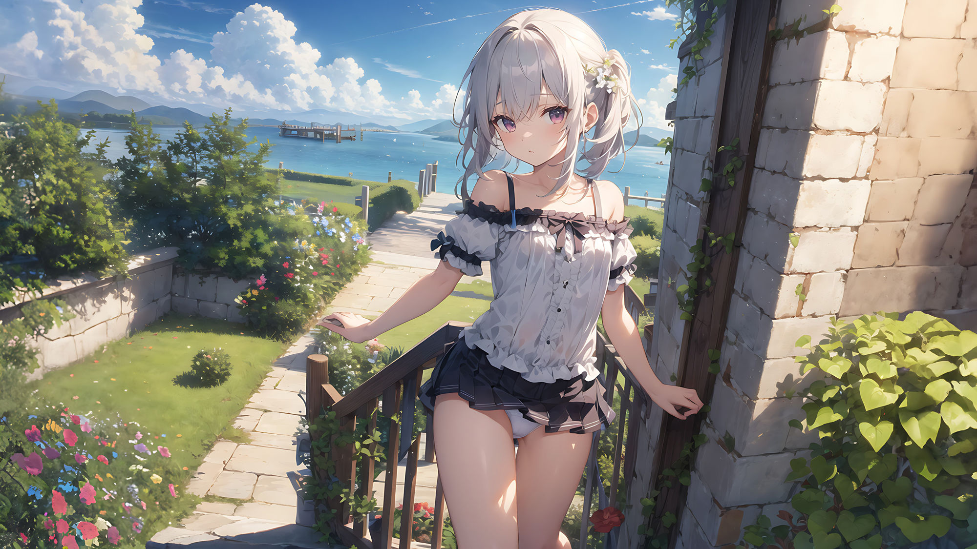 サンプル画像2:美少女×神イラスト集(aiもちち) [d_330542]