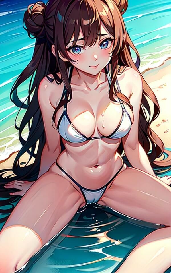 サンプル画像2:海で出会った女子がエロさ全開おっぱいで誘惑してきた(年中安売りラボ) [d_330544]