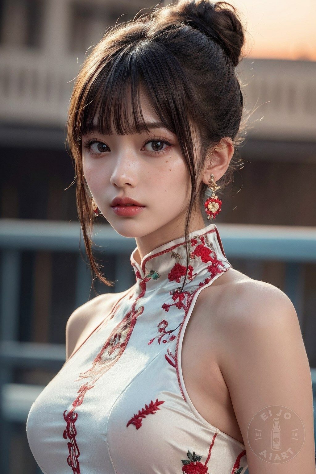 サンプル画像1:AIかわいいチャイナドレスグラビア(ei-jo@AIBeautyGallery) [d_330549]