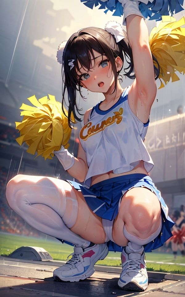 サンプル画像2:雨でぬれちゃったけど一生懸命応援するねっ！2(panpanyama1) [d_330713]