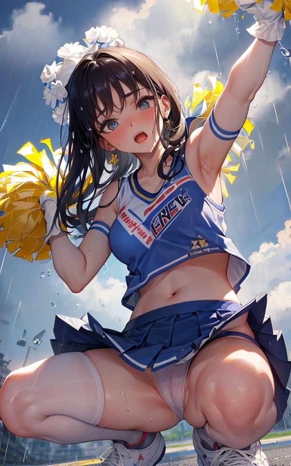 サンプル画像3:雨でぬれちゃったけど一生懸命応援するねっ！2(panpanyama1) [d_330713]