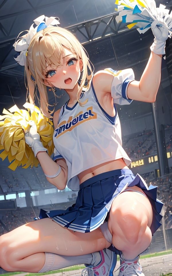 サンプル画像4:雨でぬれちゃったけど一生懸命応援するねっ！2(panpanyama1) [d_330713]