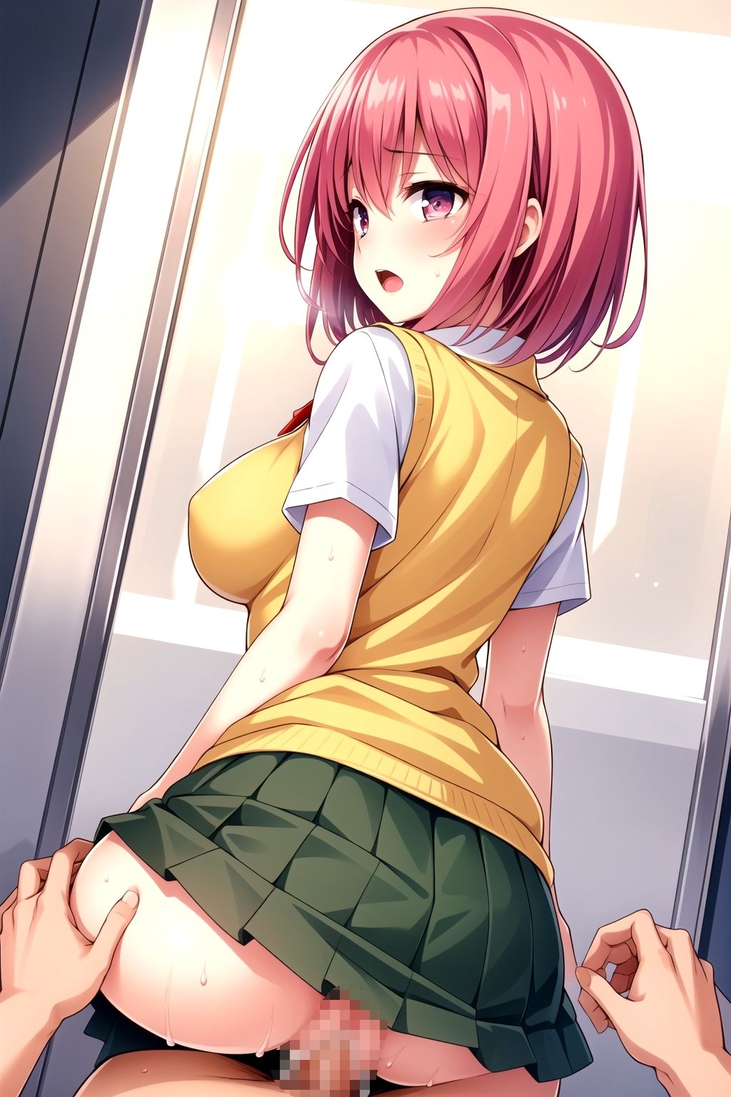 サンプル画像2:電車で大問題！(aiカナロア) [d_330770]