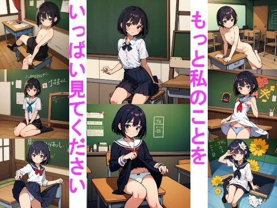 サンプル画像2:ボブカットJ〇ちゃんの秘密ver.2セーラー服教室編(じぇいまる) [d_330823]