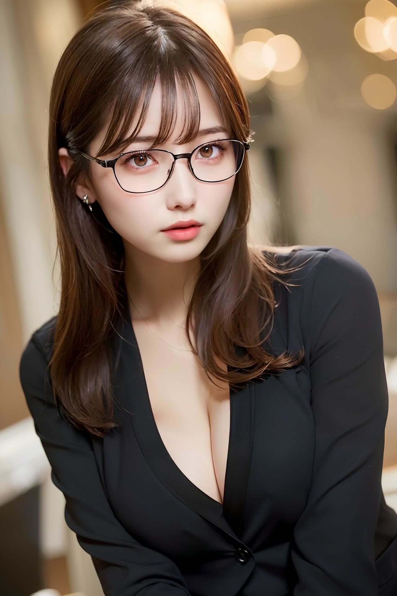 サンプル画像6:【大人気作品集】眼鏡痴女OLのハメ撮りVol.1(HARU@AIイラスト) [d_330876]