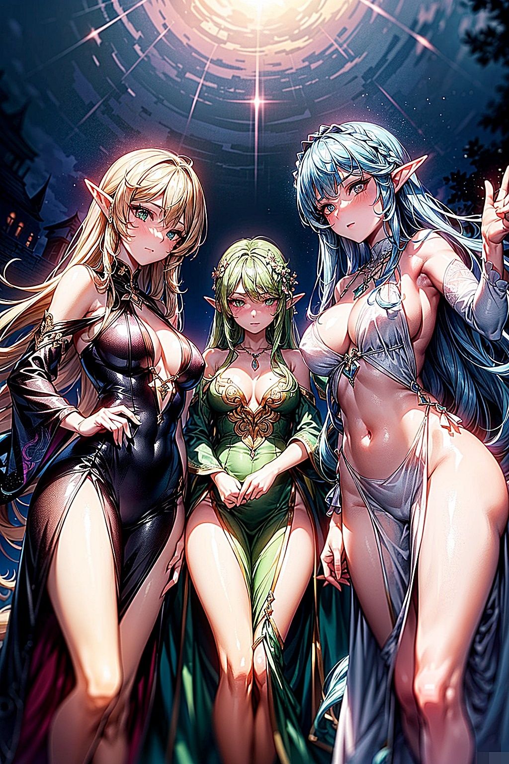 サンプル画像1:RPGの裏側 エルフ 破廉恥魔術(幻想の書架) [d_330896]