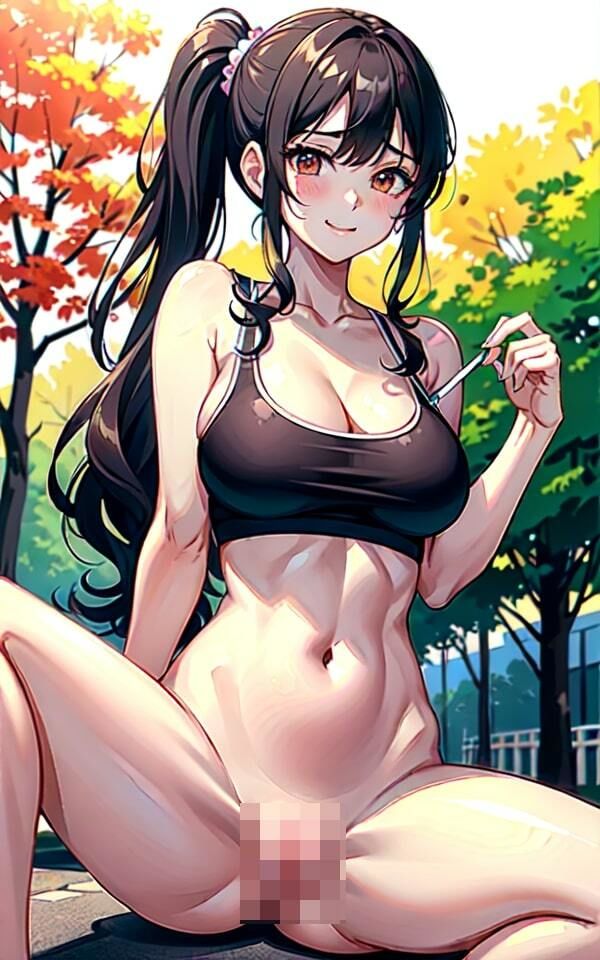 サンプル画像2:Hな積極的クラスメイトがブルマとスポーツブラ姿でM字開脚で誘惑(年中安売りラボ) [d_330901]