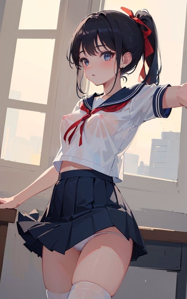 サンプル画像1:セーラー服とポニーテールしか勝たん(panpanyama1) [d_330937]