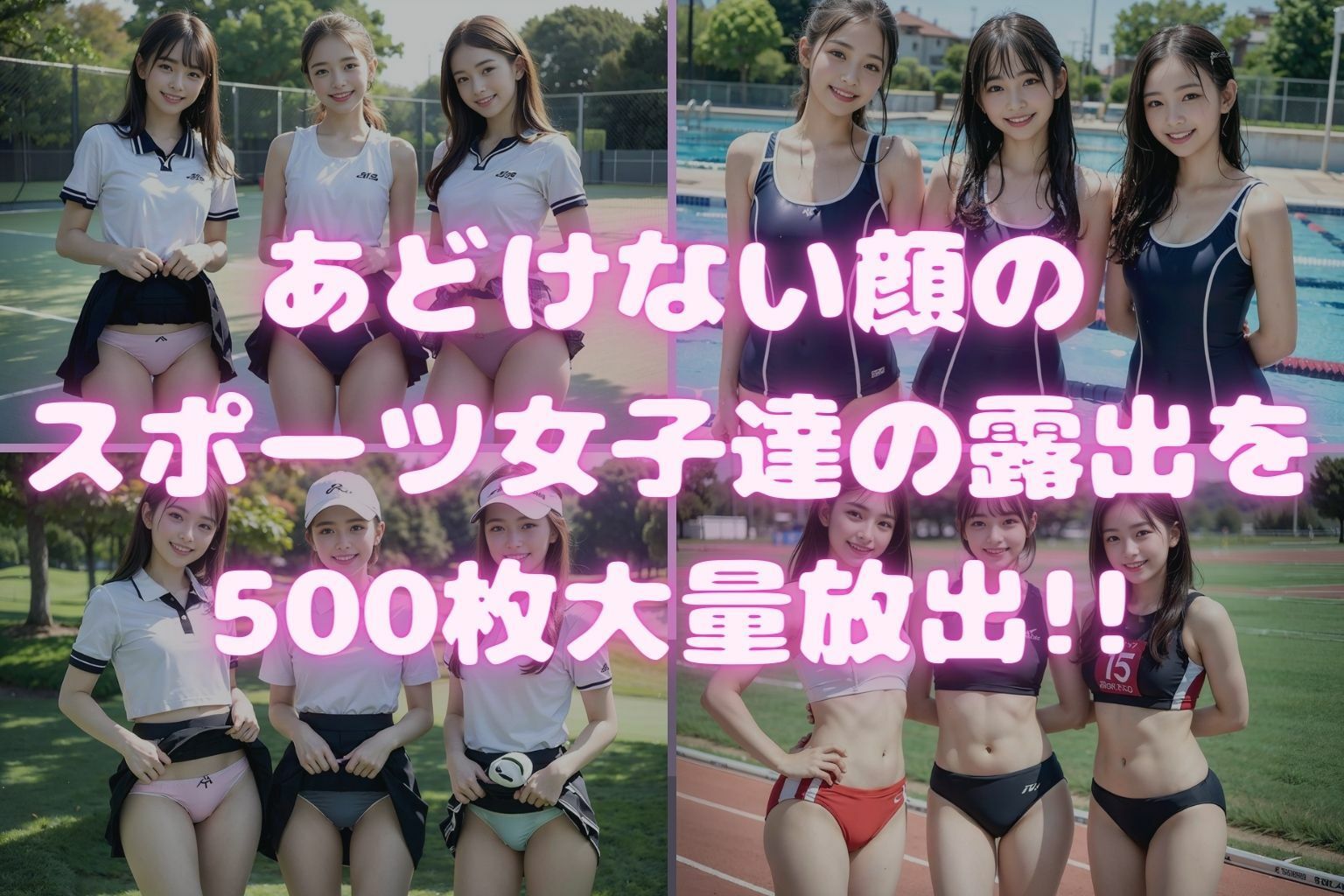 サンプル画像1:【大好評】部活美女シリーズ(女子○生AI画像) [d_331070]