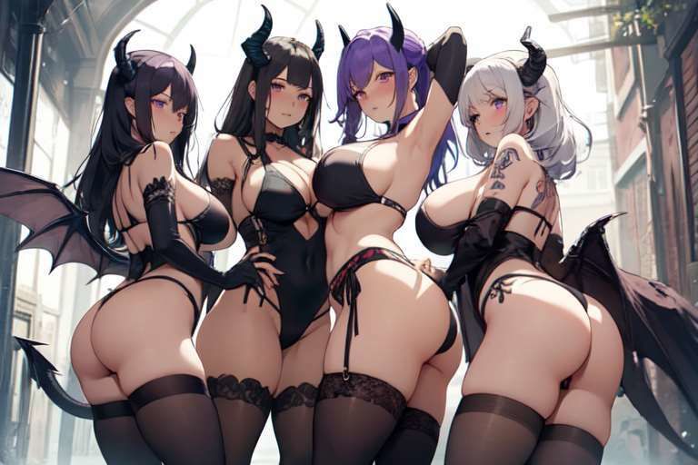 サンプル画像1:【微エロ】淫紋サキュバスハーレム（総枚数157枚）(満点星) [d_331091]