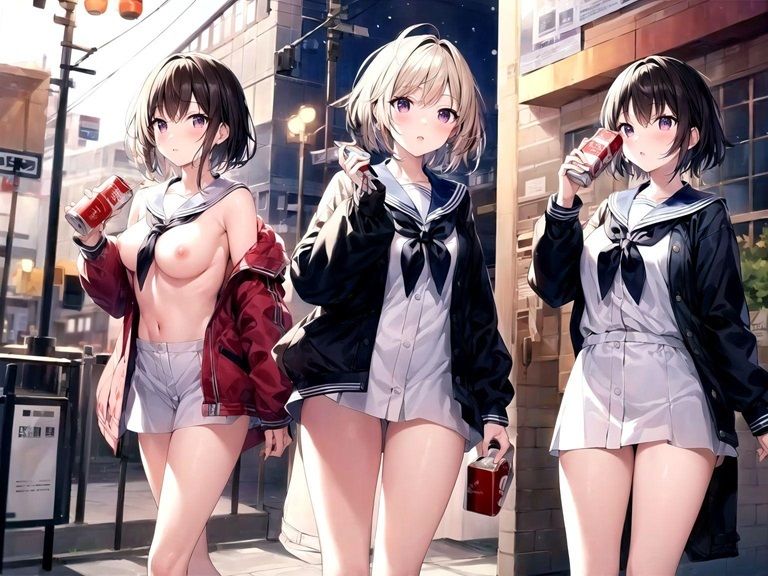 サンプル画像1:ノーパンノーブラ・露出学園の日常 冬服セーラー 編(VIXEN) [d_331113]