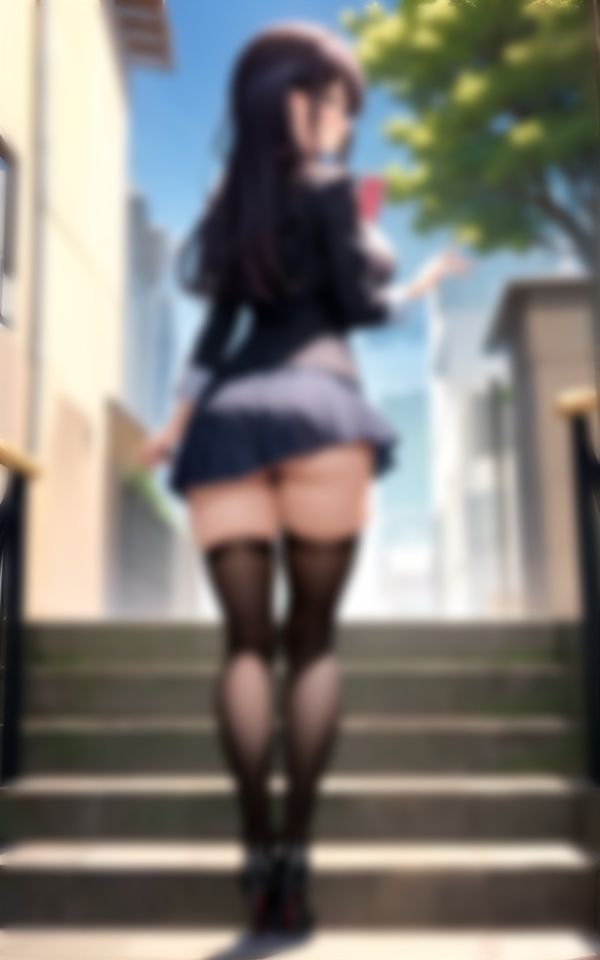 サンプル画像1:ギャルしかいない学園でパンチラ！階段の下で理科の先生が除きスペシャル！(セクシーダイナマイト企画) [d_331182]