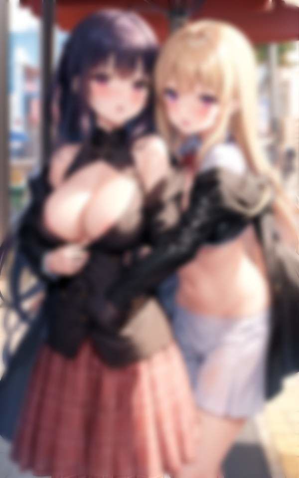 サンプル画像3:超爆乳アイドルグループと夜の街を露出ハーレムデート どの子と2人で？(Aprily kitty) [d_331188]