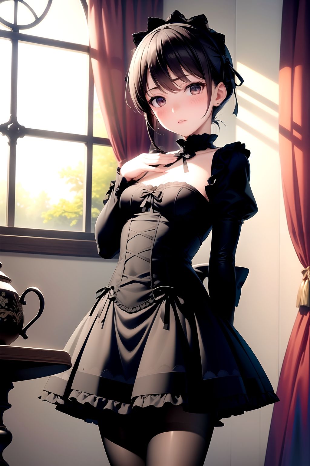 サンプル画像4:AIイラスト集 黒ストとゴシックロ○ータ＃1(KUMAI) [d_331258]