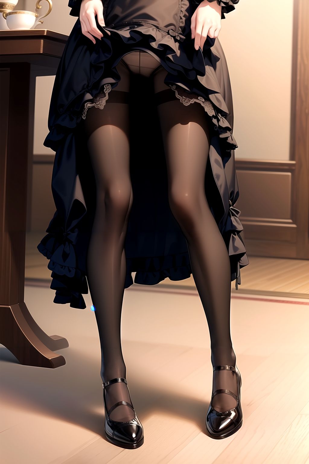 サンプル画像5:AIイラスト集 黒ストとゴシックロ○ータ＃1(KUMAI) [d_331258]