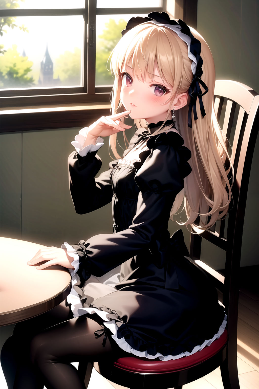 サンプル画像6:AIイラスト集 黒ストとゴシックロ○ータ＃1(KUMAI) [d_331258]