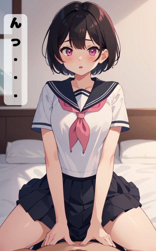 サンプル画像1:黒髪ショートJ×えっちCG集(獨房四十五號室) [d_331329]