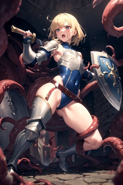 サンプル画像1:女騎士 vs 触手(A.IZEN) [d_331391]