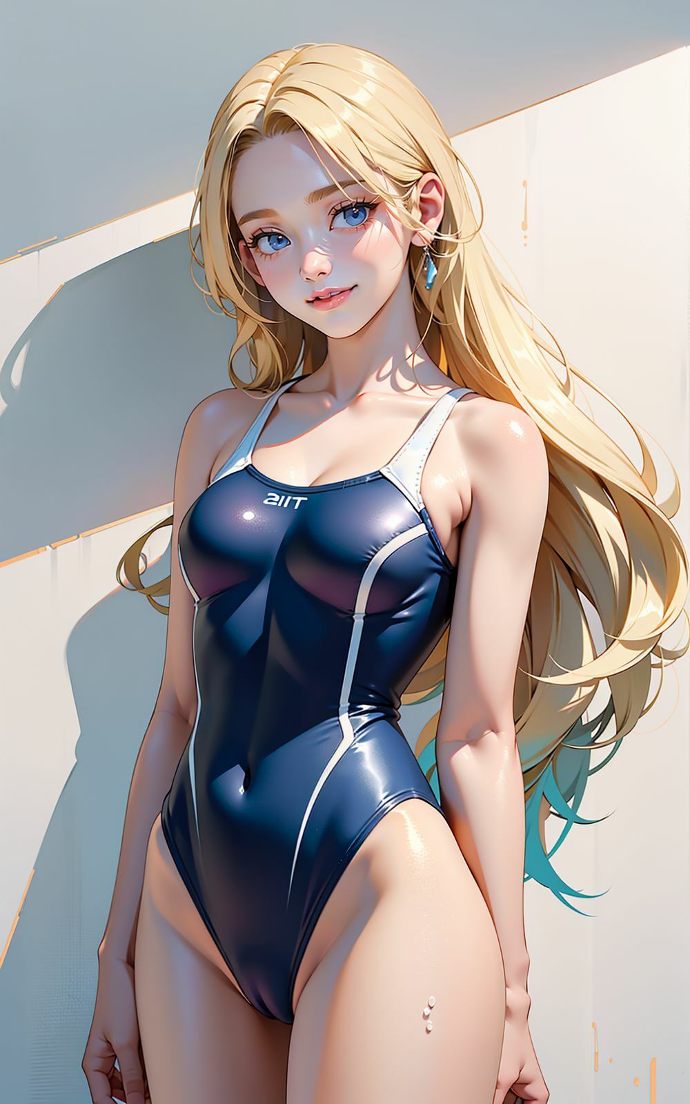 サンプル画像1:競泳水着 モデル5(AI ヤン) [d_331556]