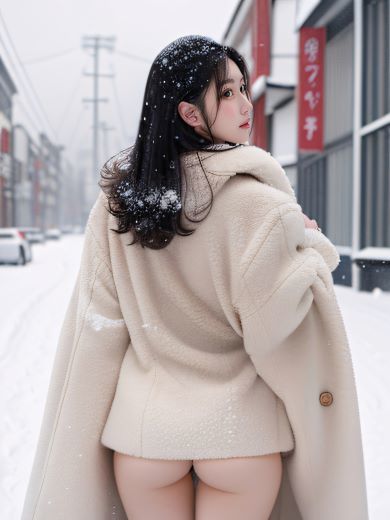 サンプル画像3:男の理想を叶えるシリーズ 巨乳美女たちが極寒の雪の中で露出！？ Part2(Pretty Sushi Girls) [d_331609]