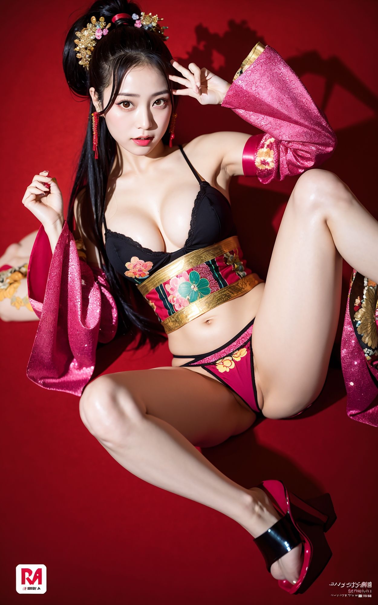 サンプル画像4:花魁 Vol.1(AIgirls印刷所) [d_331636]