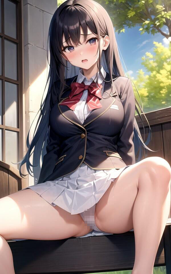 サンプル画像4:恥じらいJKが目の前でエッチなパンモロ(えいあいレボ) [d_331715]