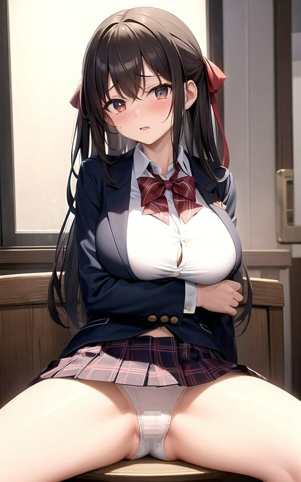 サンプル画像3:恥じらいJKが悪質カメラマンに騙されて…。(AIの悪戯) [d_331716]