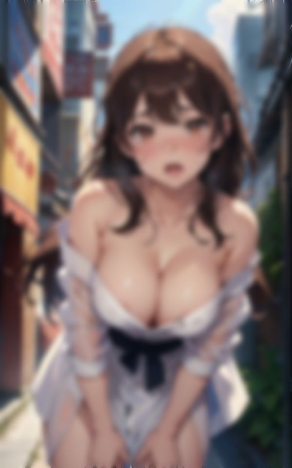 サンプル画像2:巨乳の美容師セフレ！美容室の美女で路上で露出が大好き！サラリーマンが美容師にSEX(天頂絶頂スタイル) [d_331898]