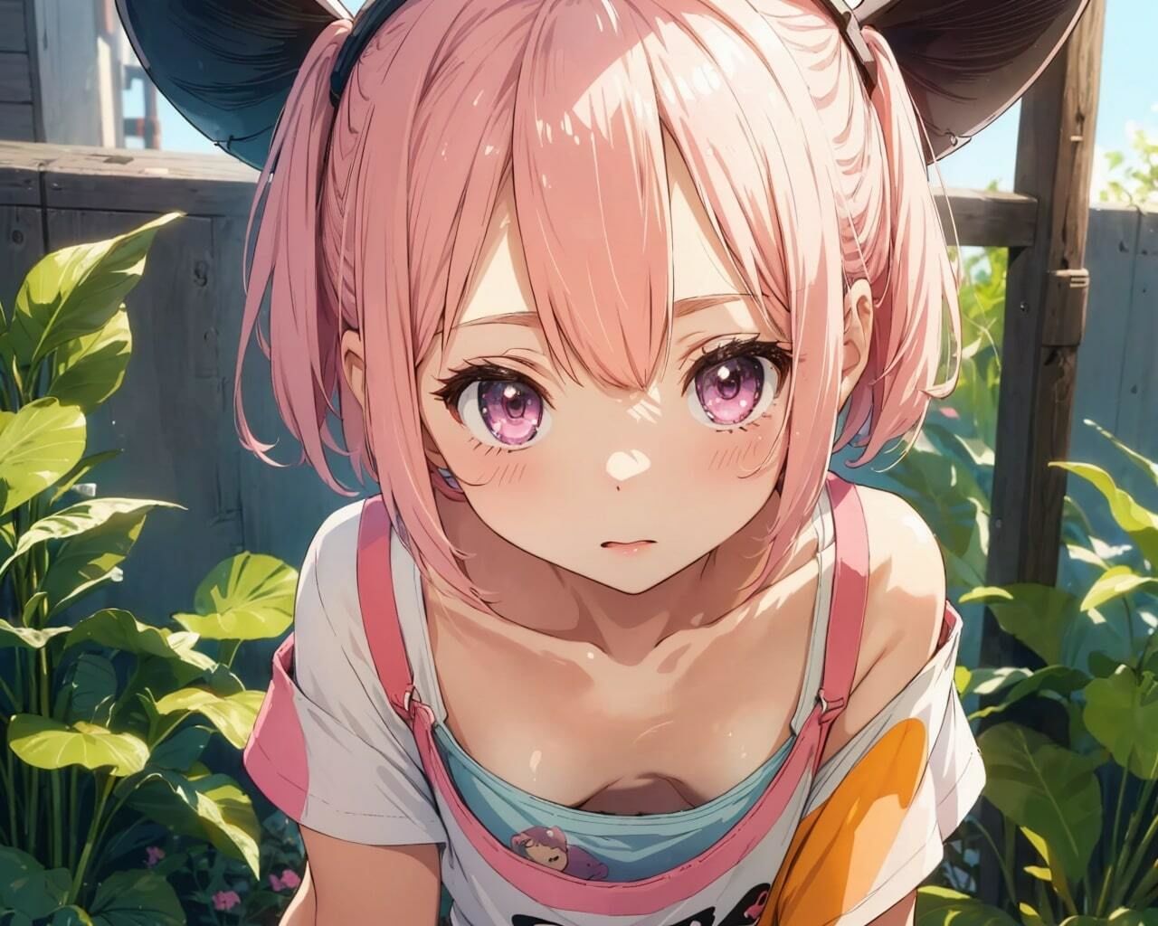 サンプル画像3:胸チラ(うさぎ温泉) [d_331926]