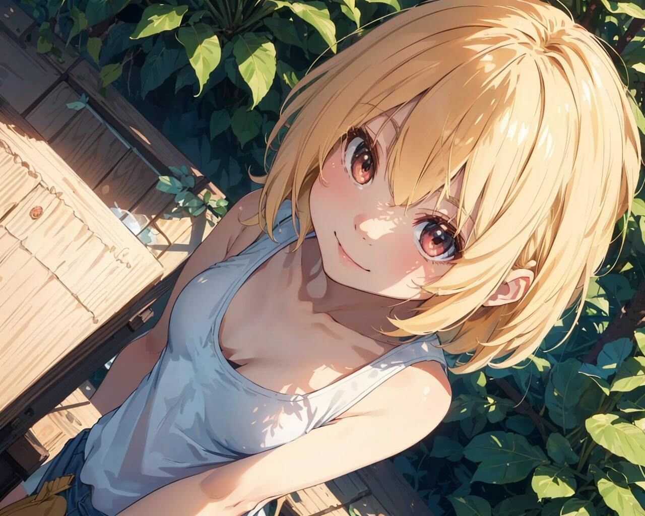 サンプル画像4:胸チラ(うさぎ温泉) [d_331926]