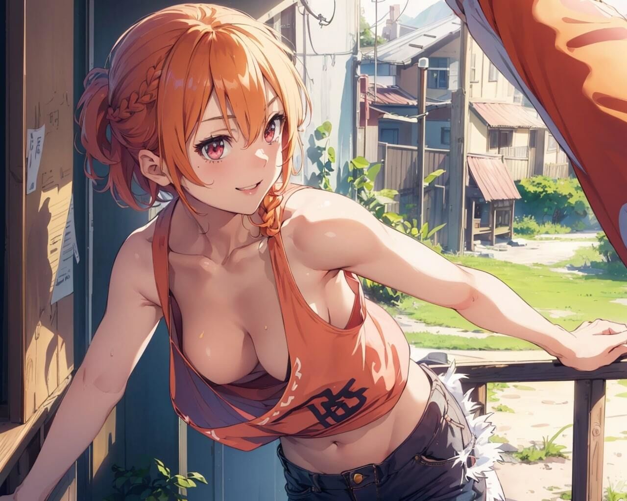 サンプル画像5:胸チラ(うさぎ温泉) [d_331926]