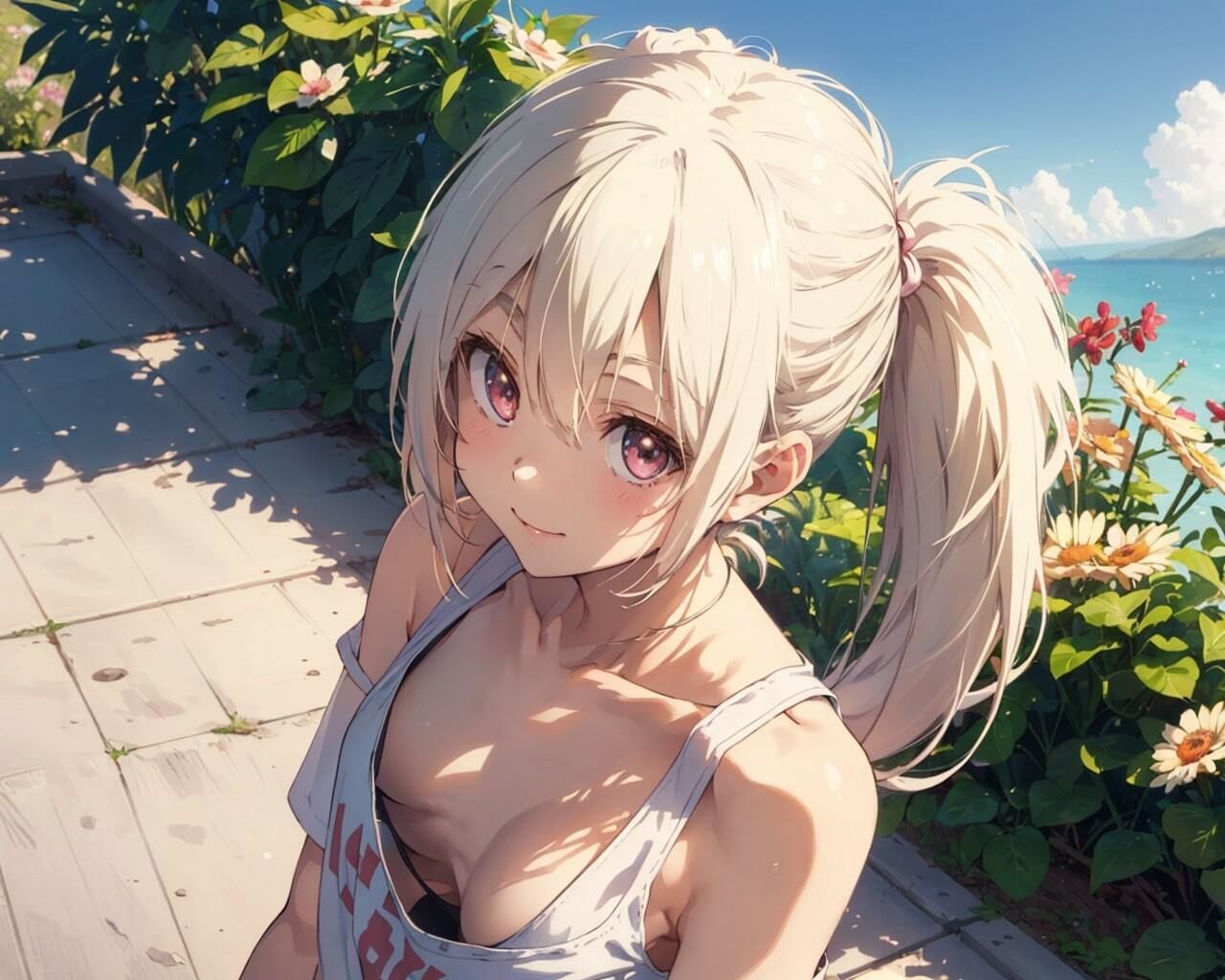 サンプル画像6:胸チラ(うさぎ温泉) [d_331926]