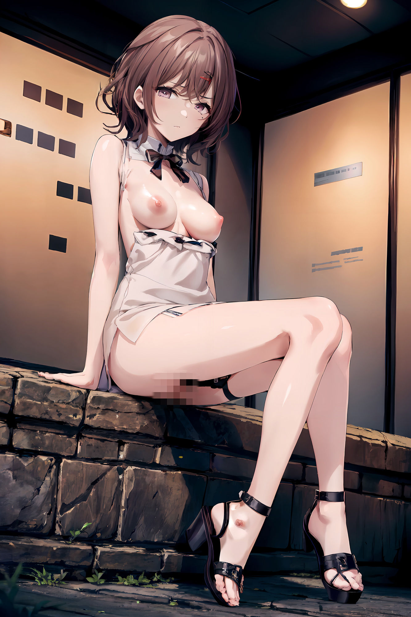 サンプル画像4:局部露出が当たり前の世界でモデルの仕事をする樋○円香(草の化け物) [d_331983]