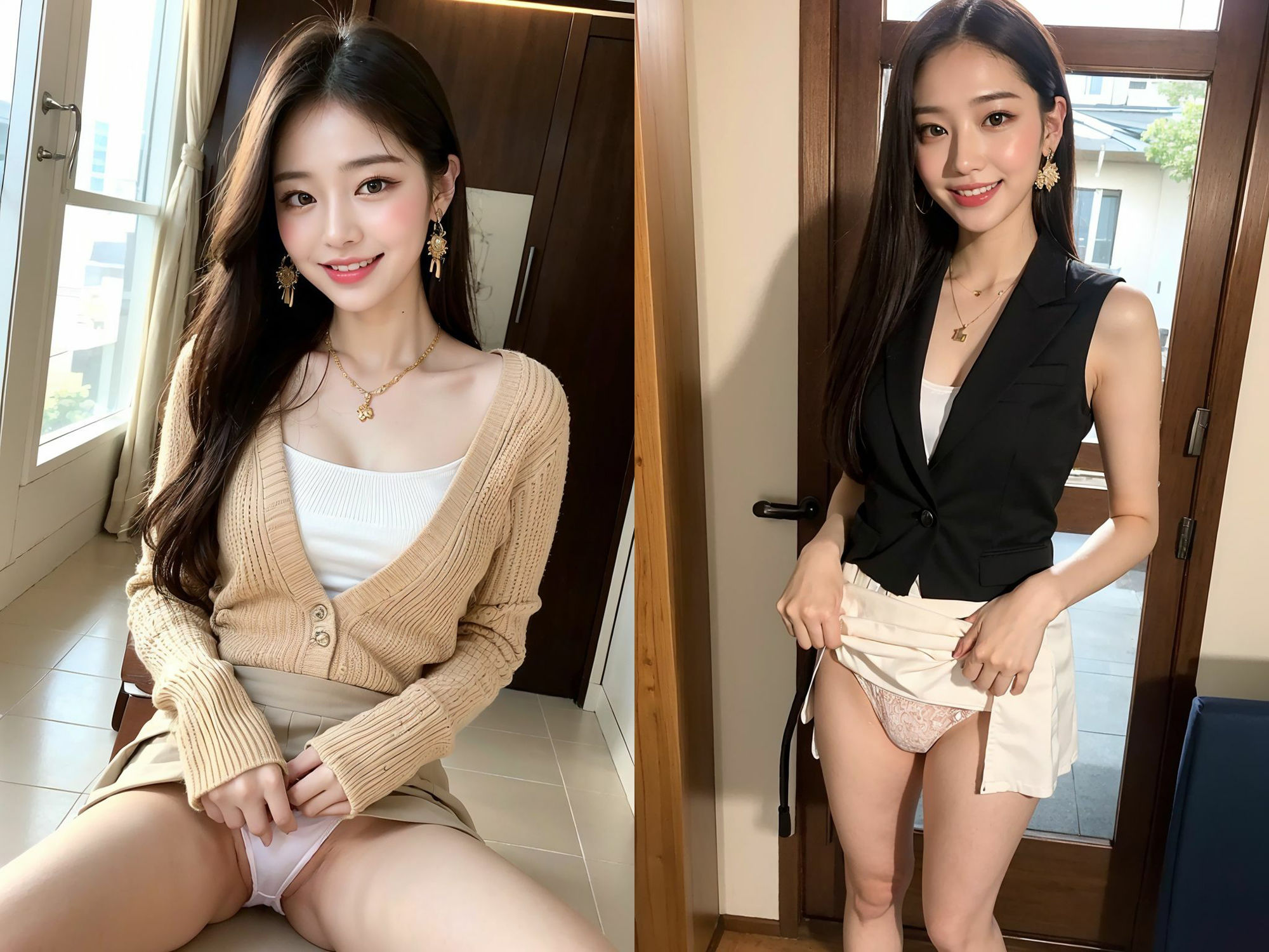 サンプル画像5:パンティ見せてもらってもいいですか？（OL編）(AI美女シークレット) [d_332011]