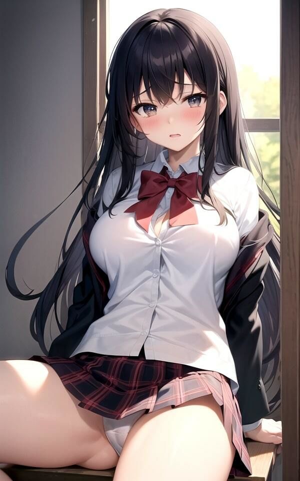 サンプル画像1:悪質カメラマンに騙されて開脚パンモロしちゃったJK(スーパーAI) [d_332093]