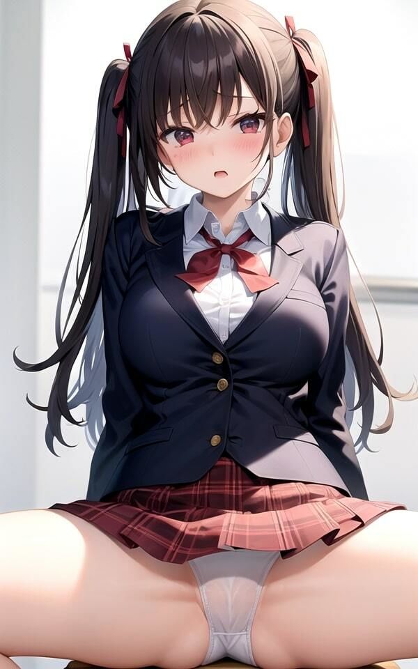 サンプル画像4:悪質カメラマンに騙されて開脚パンモロしちゃったJK(スーパーAI) [d_332093]