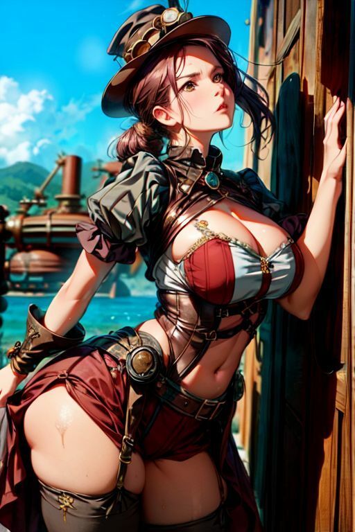 サンプル画像1:爆乳AIスチームパンク1(AI出版) [d_332154]