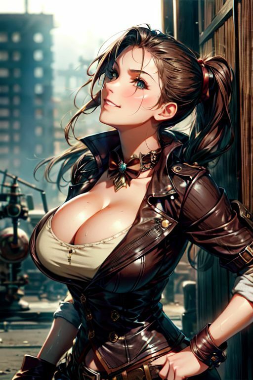 サンプル画像5:爆乳AIスチームパンク1(AI出版) [d_332154]