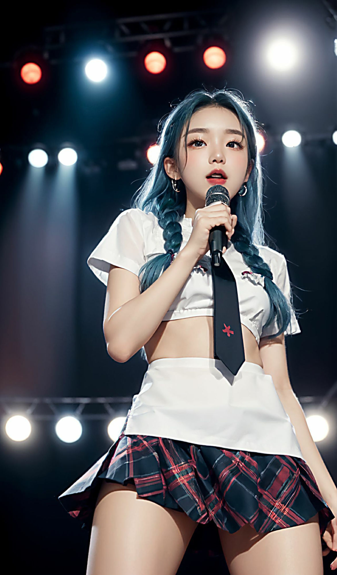 サンプル画像2:AI生成 ペンライトで応援(あらっとAI) [d_332191]