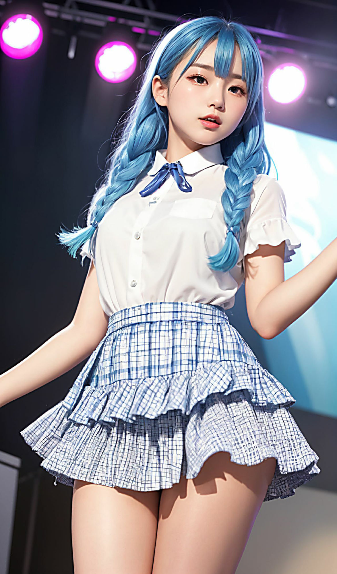 サンプル画像4:AI生成 ペンライトで応援(あらっとAI) [d_332191]