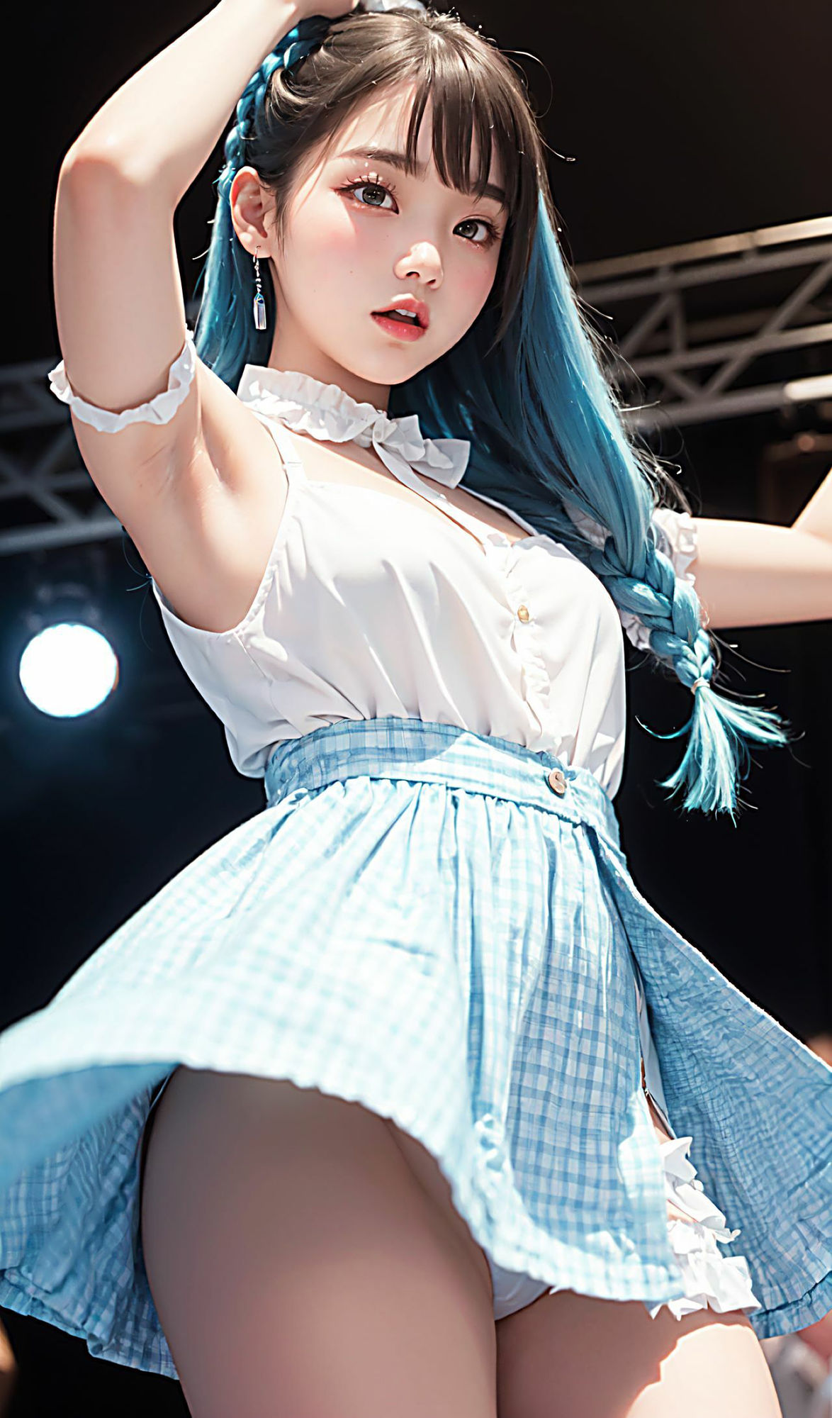 サンプル画像5:AI生成 ペンライトで応援(あらっとAI) [d_332191]