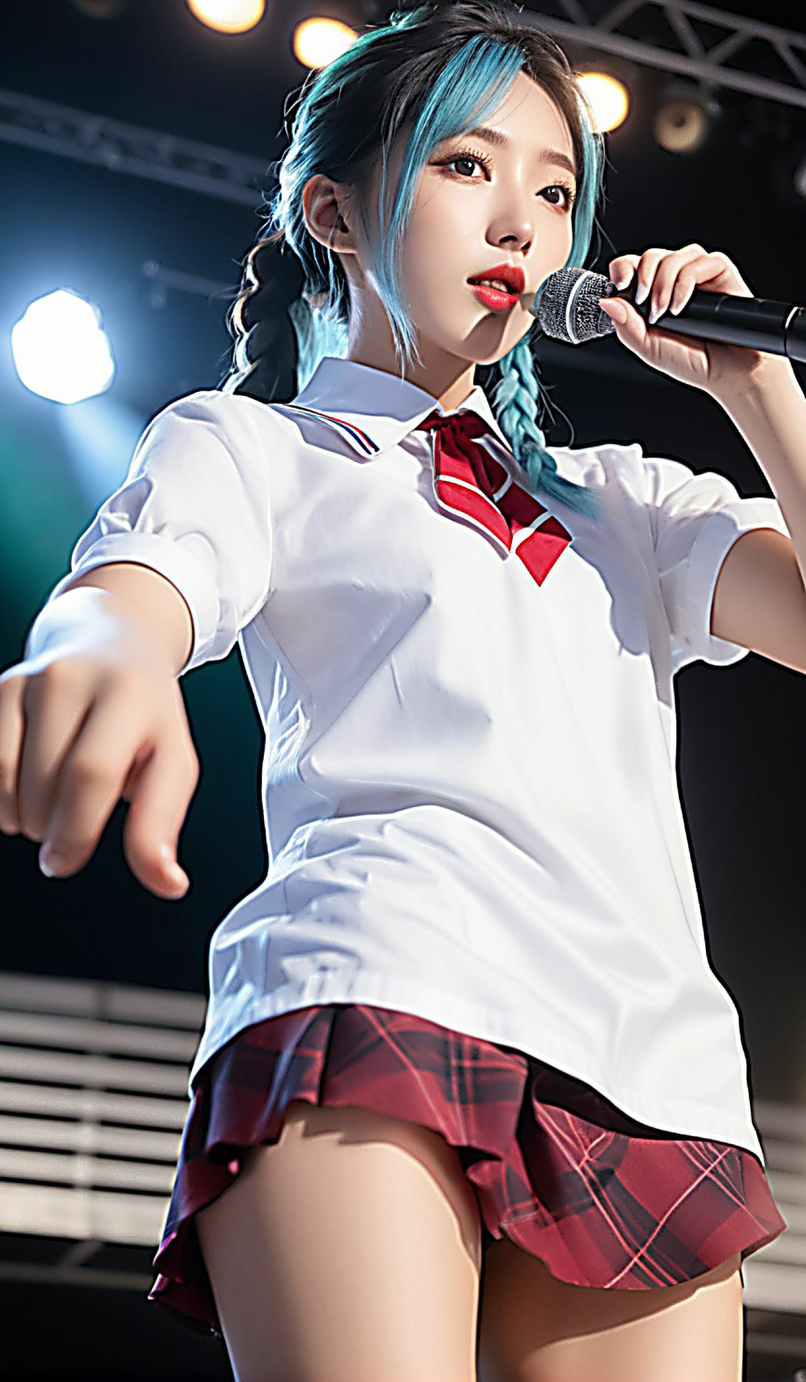 サンプル画像6:AI生成 ペンライトで応援(あらっとAI) [d_332191]