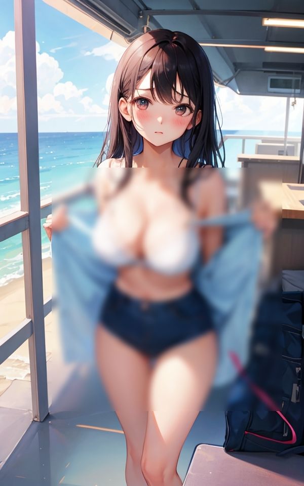 サンプル画像1:おもいきって脱いじゃった 〜ネイビー編〜(ミルクキング2) [d_332194]